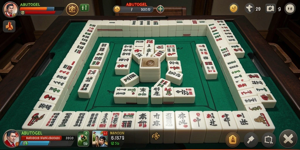 Tampilan gameplay Mahjong yang menarik di ABUTOGEL.