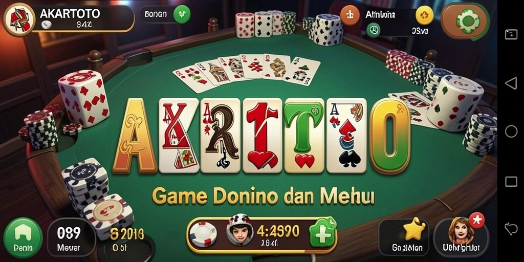 Tampilan seru gameplay batu domino AKARTOTO.