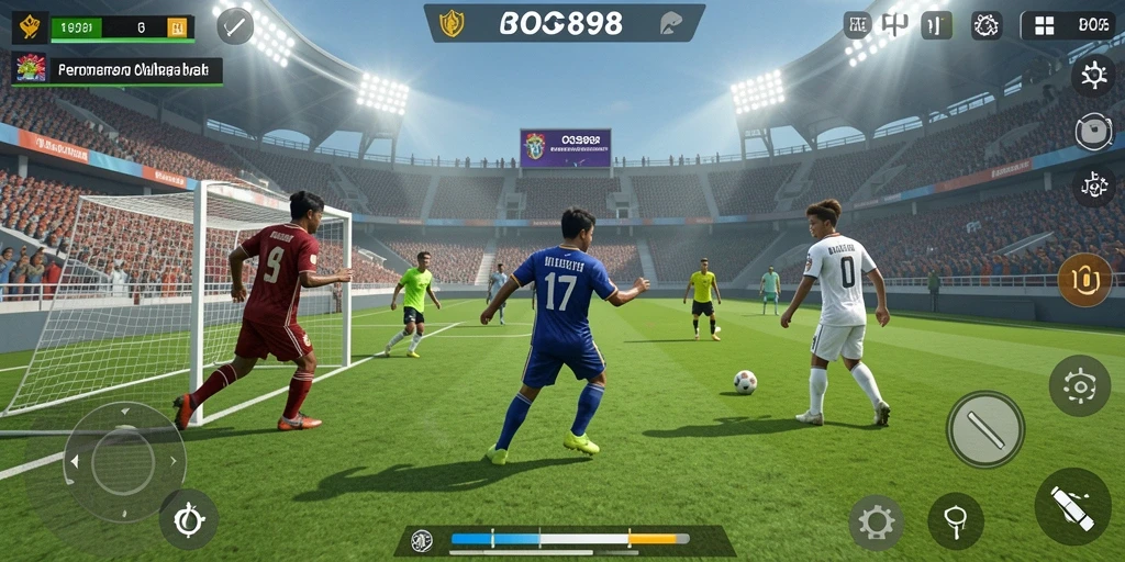 Tampilan gameplay BOS898 yang menampilkan pertandingan olahraga yang mendebarkan.