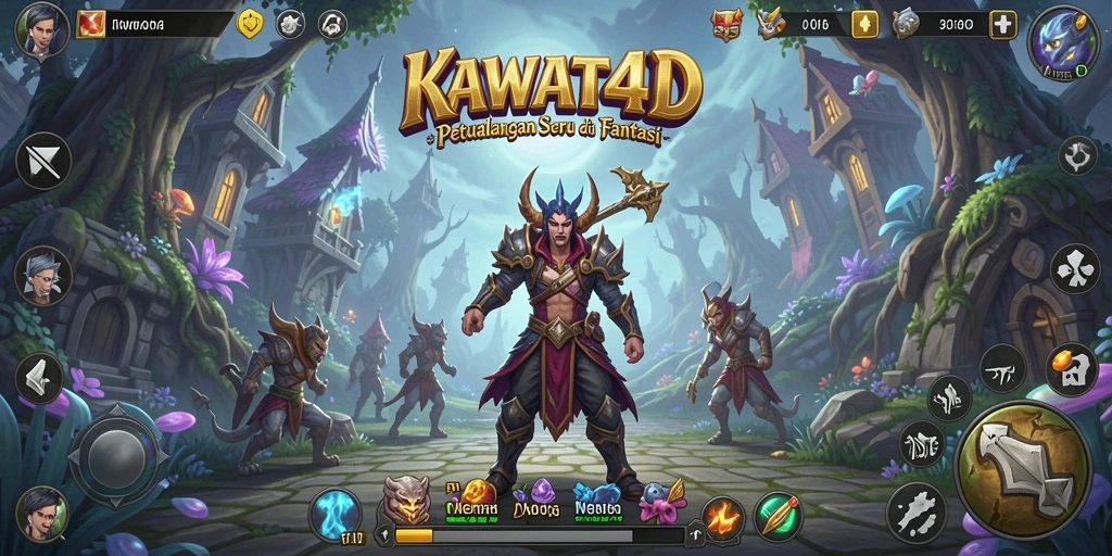 Screenshot KAWAT4D menunjukkan karakter utama berlayar di lautan penuh petualangan.