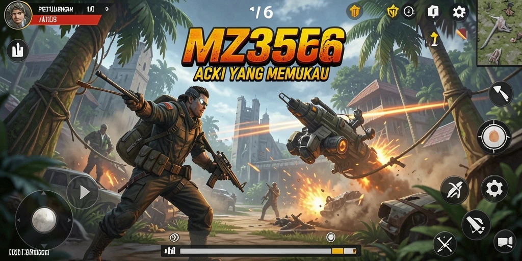 Screenshot MZ356 menampilkan aksi mendebarkan dalam pertempuran.