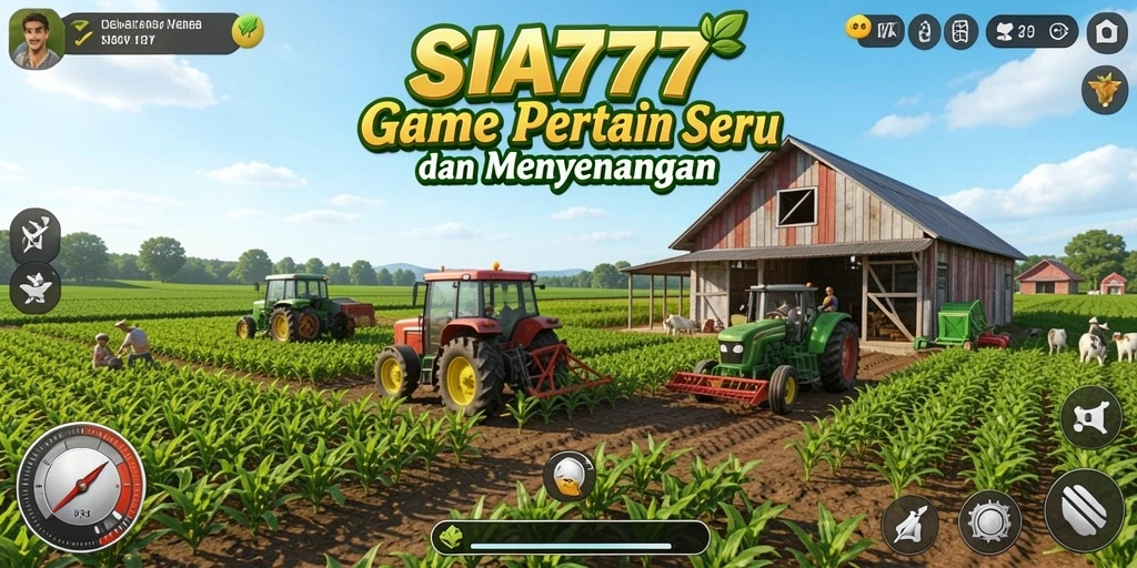 Screenshot gameplay SIA777 menunjukkan kebun yang sedang berkembang.